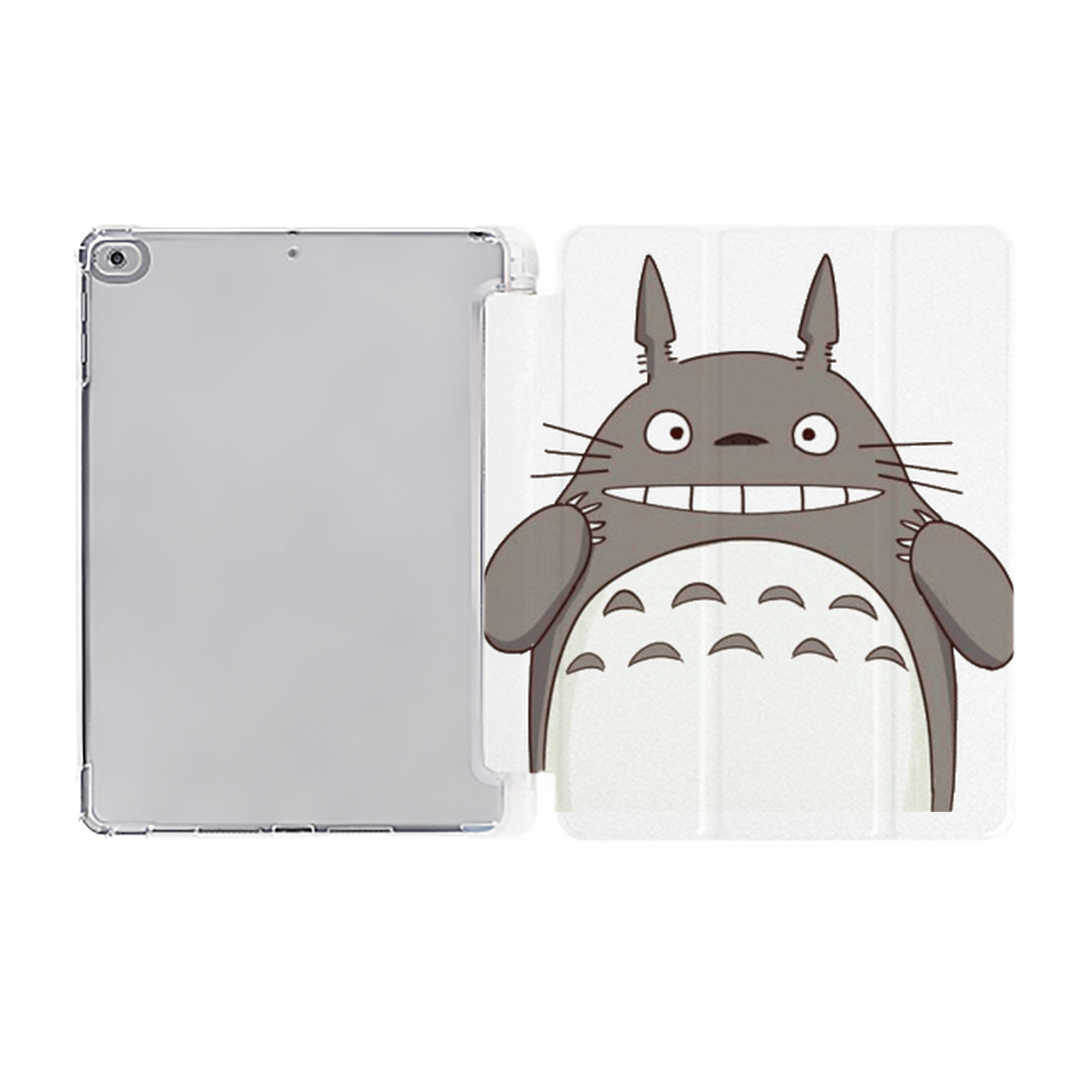 （画像用） となりのトトロ 草壁メイ 草壁サツキ My Neighbor Totoro Satsuki Kusakabe Mei Kusakabe IPad ケース ペン収納付き 三つ折りスタンド PUレザー×シリコン 対応機種9.5/10.5/10.9インチ